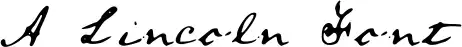 A Lincoln Font