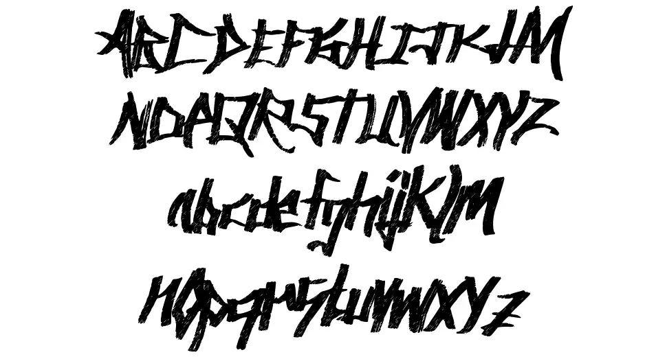 Ancient Sprawlfont specimens
