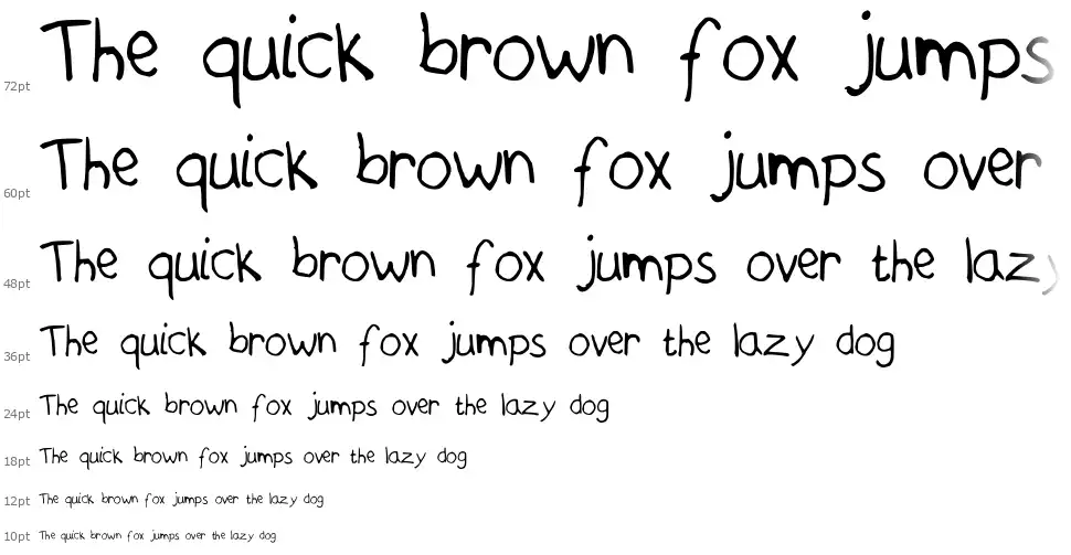 Askes Handwritingfont waterfall