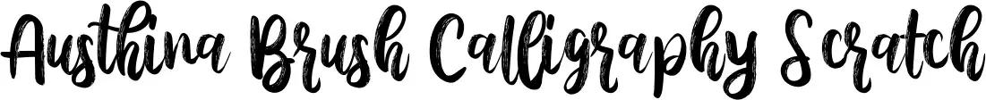 Austhina Brush Calligraphy Scratch