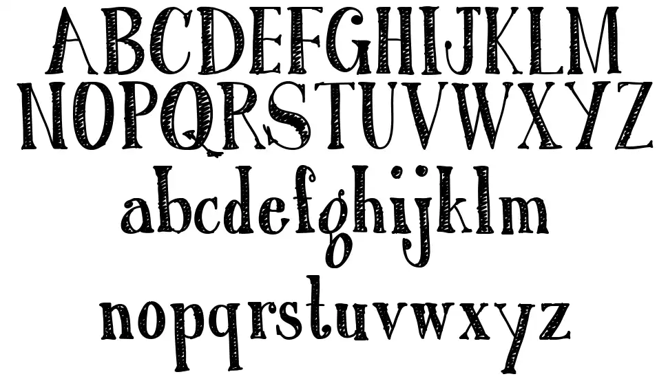 Austie Bost Roman Holiday Sketchfont specimens