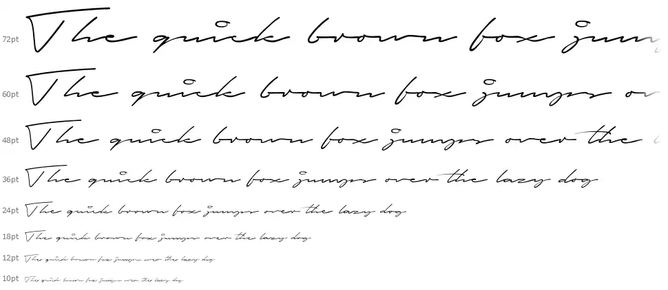 Autografiafont waterfall