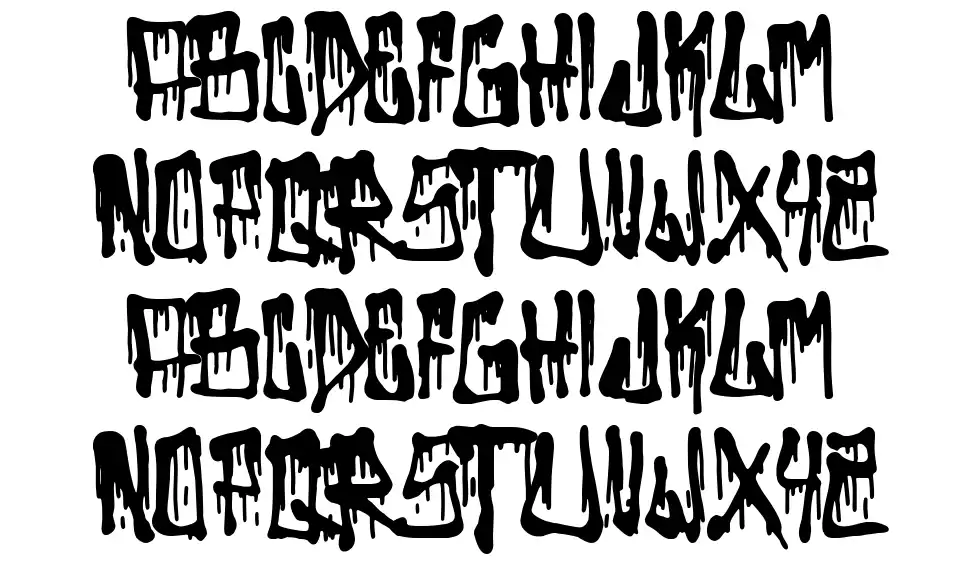 Bad Thingsfont specimens