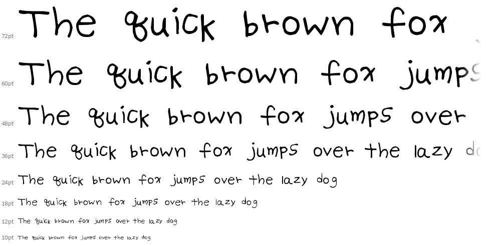Batty Girlfont waterfall