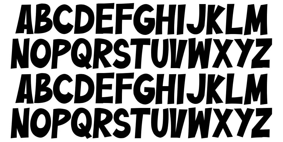 Bazinga!font specimens