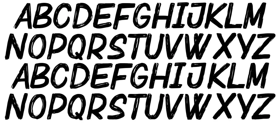 Bebrushfont specimens