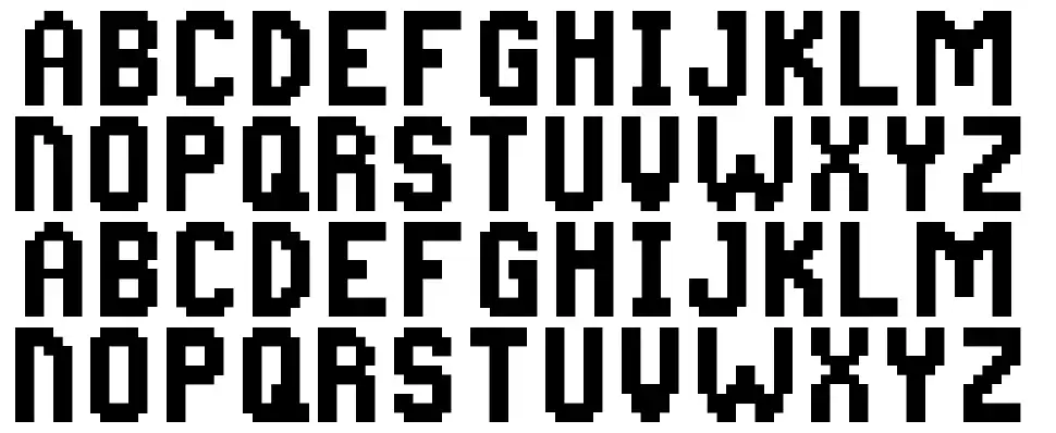 Bionicle Training Cardfont specimens