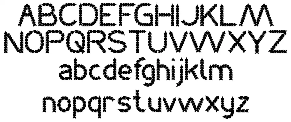 Black Arrowfont specimens