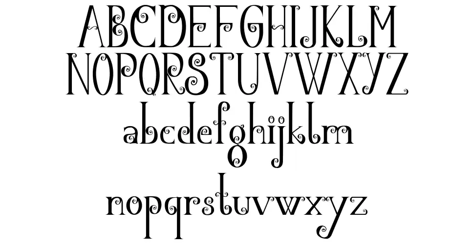 Black Flowers Blossom font specimens