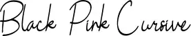 Black Pink Cursive