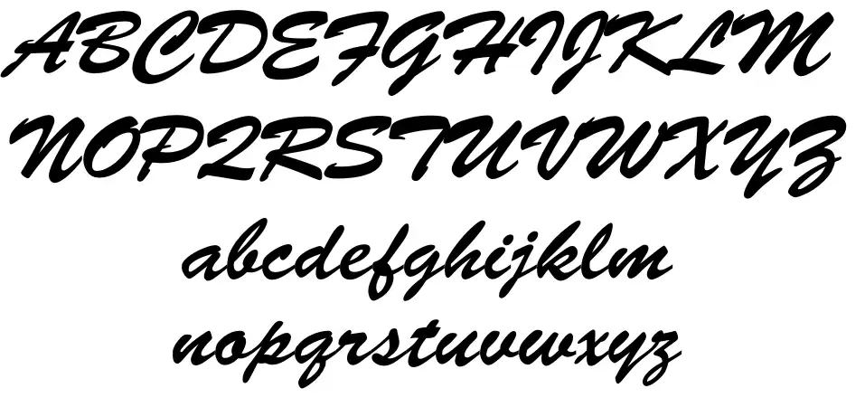 Brush Scriptfont specimens