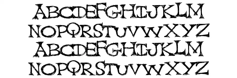 Cap Scratchedfont specimens