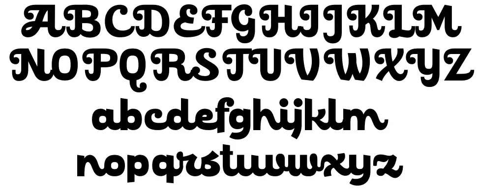 Caraphic Scriptfont specimens
