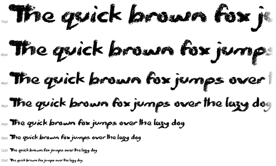 Chalk Stickfont waterfall