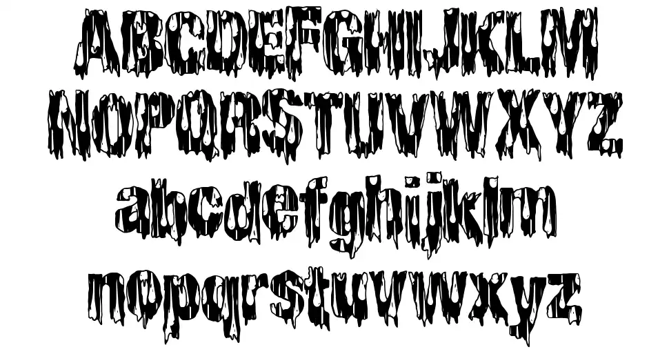 Cheap Horrorfont specimens