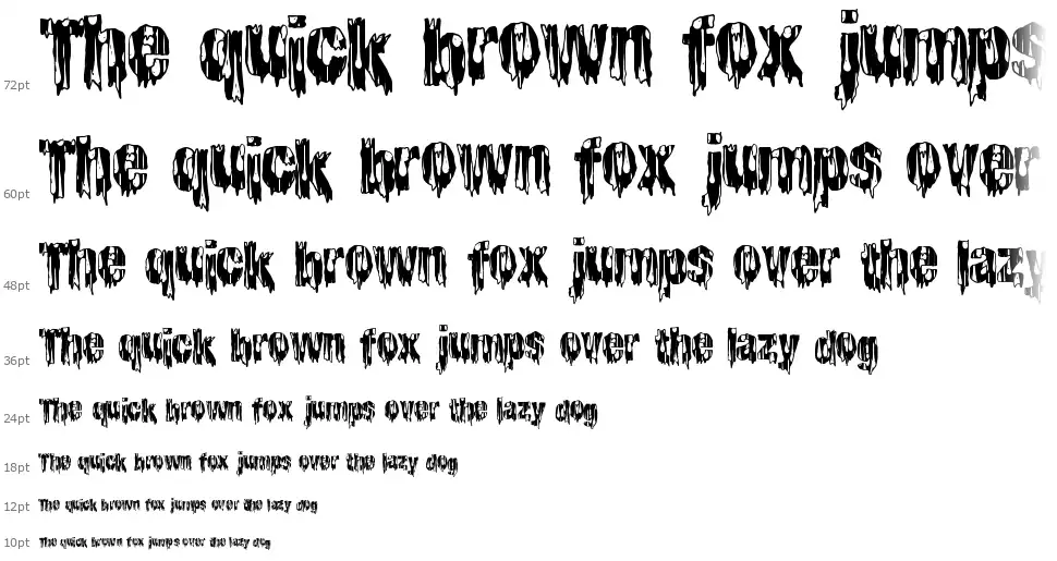 Cheap Horrorfont waterfall