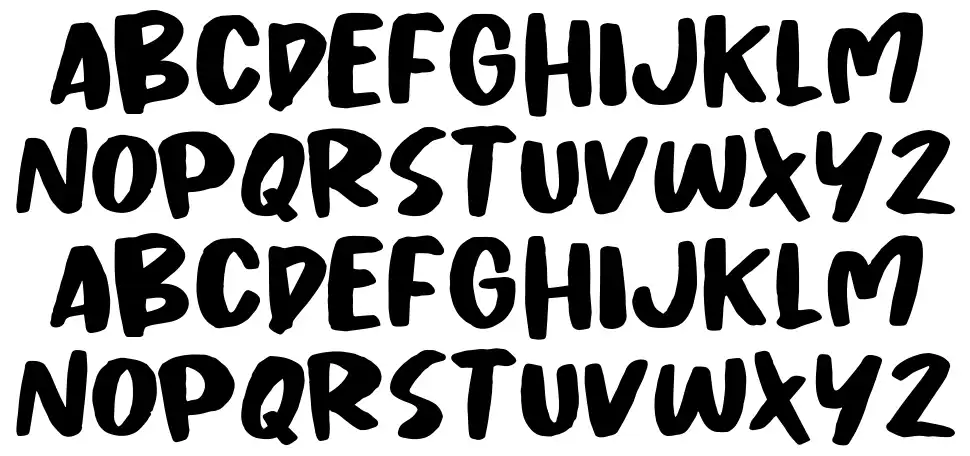 Chicken Crispyfont specimens