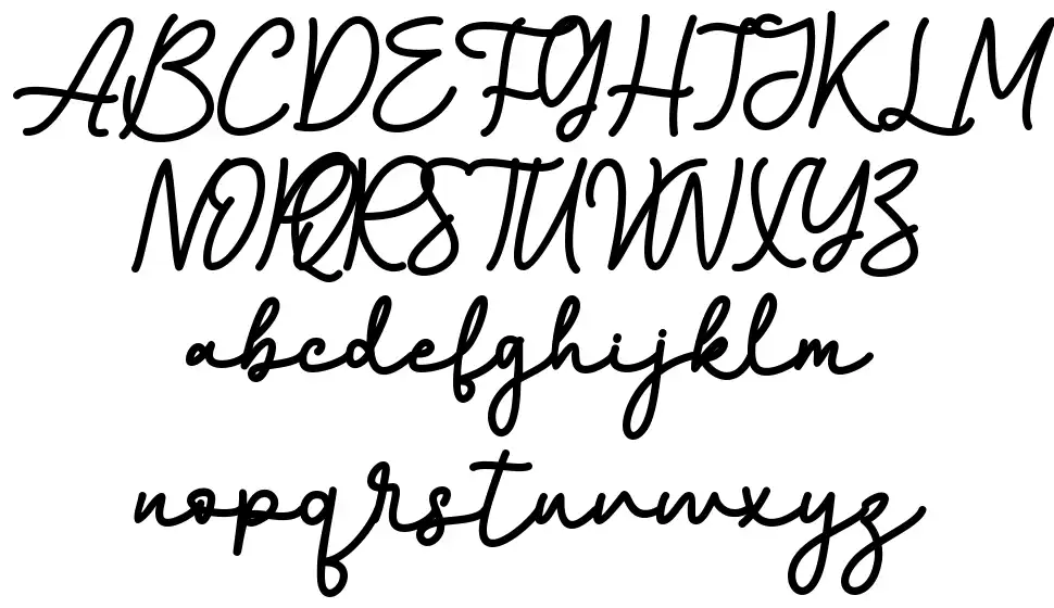 Christmas Monolinefont specimens
