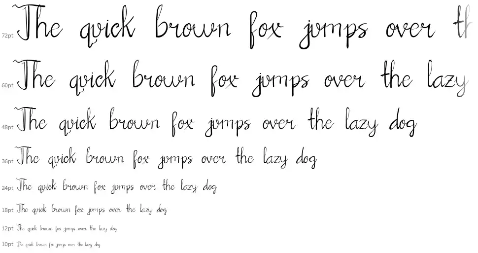 Chrisyard Scriptfont waterfall