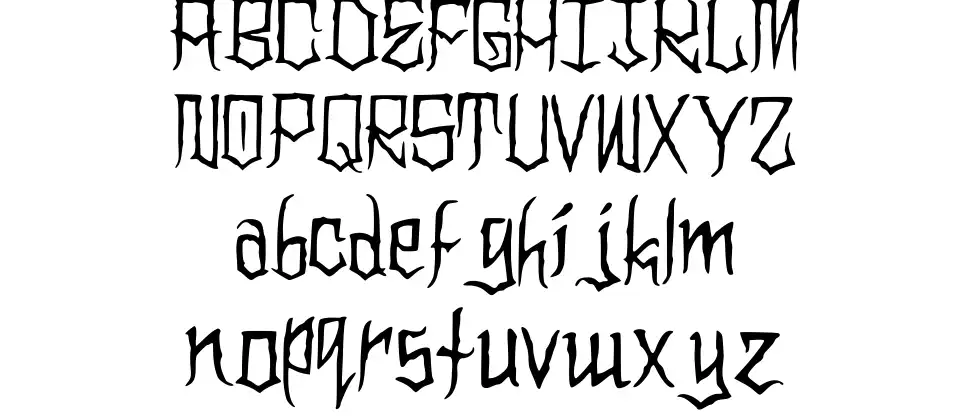 Clownoween Vzory písma Clownoweenfont specimens