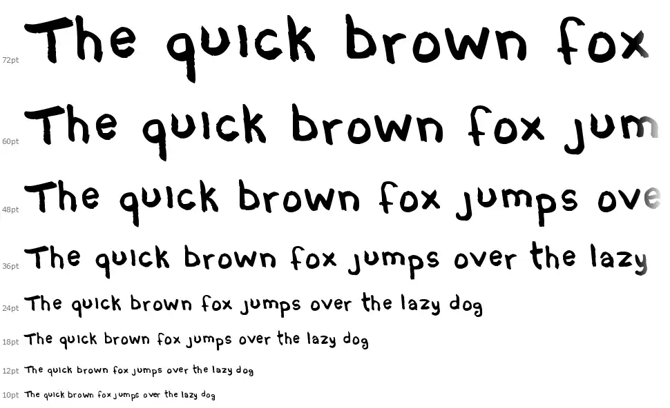 Comix Pro 2font waterfall