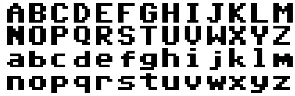 Commodore 64 Pixeledfont specimens