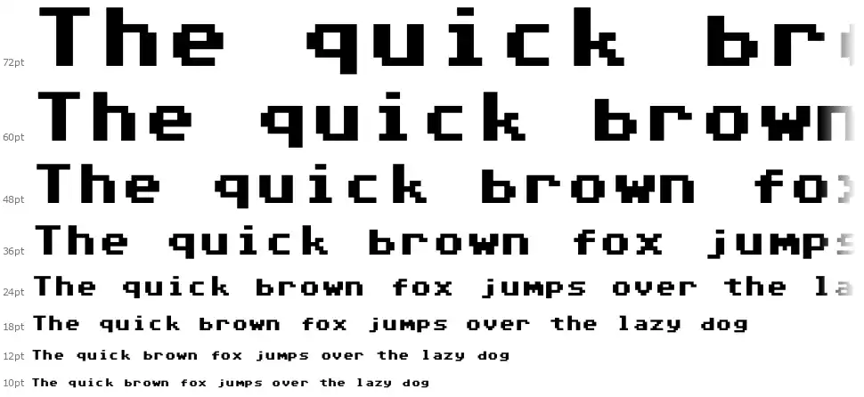 Commodore 64 Pixeledfont waterfall
