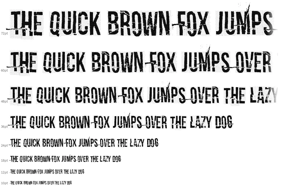Crash test dummyfont waterfall