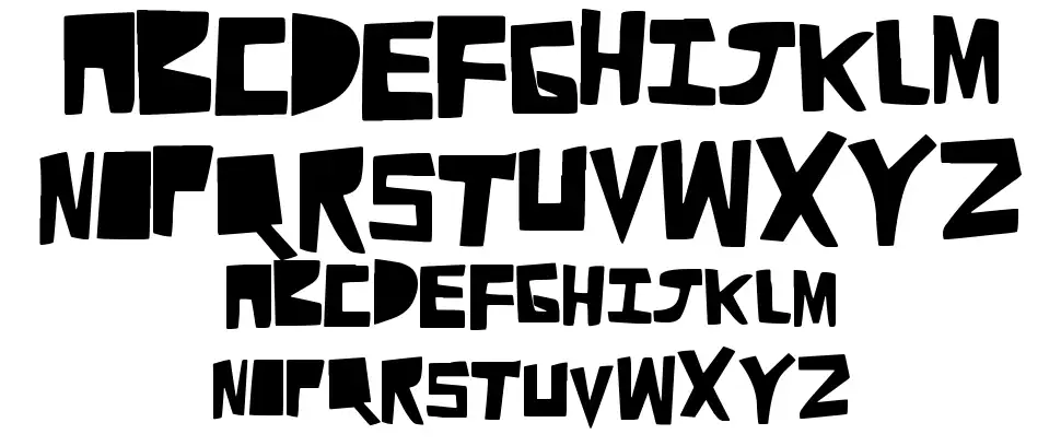 Cut Awayfont specimens