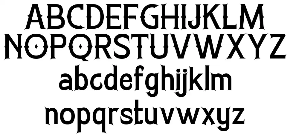 Darkside Horrorfont specimens