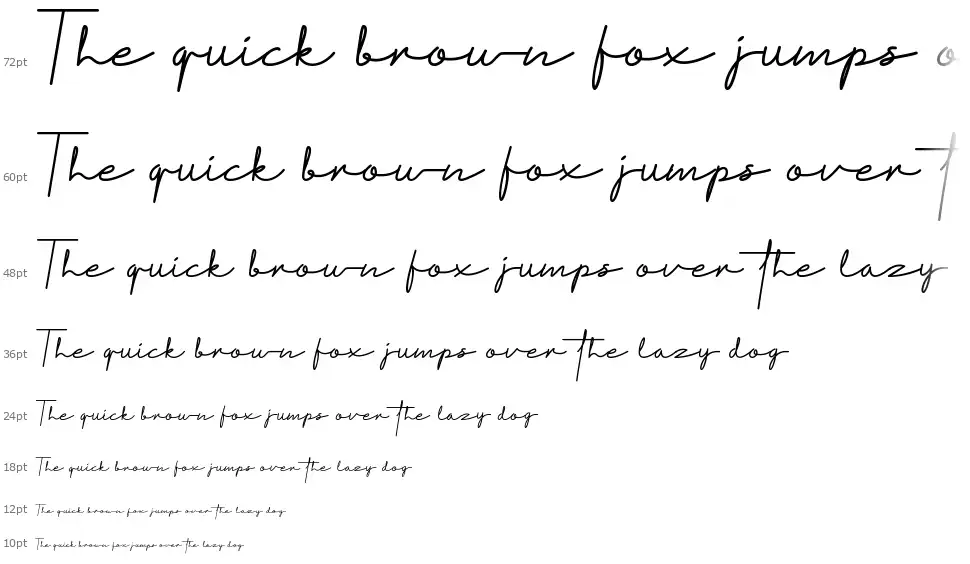 Demonstrationfont waterfall