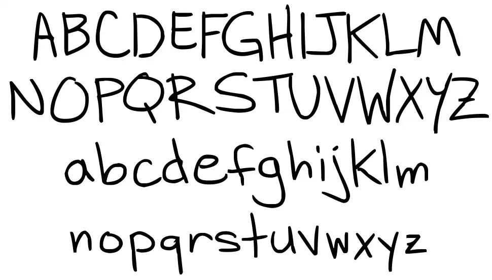 DH Hand Scribbliesfont specimens