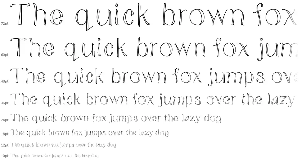 Doodledfont waterfall