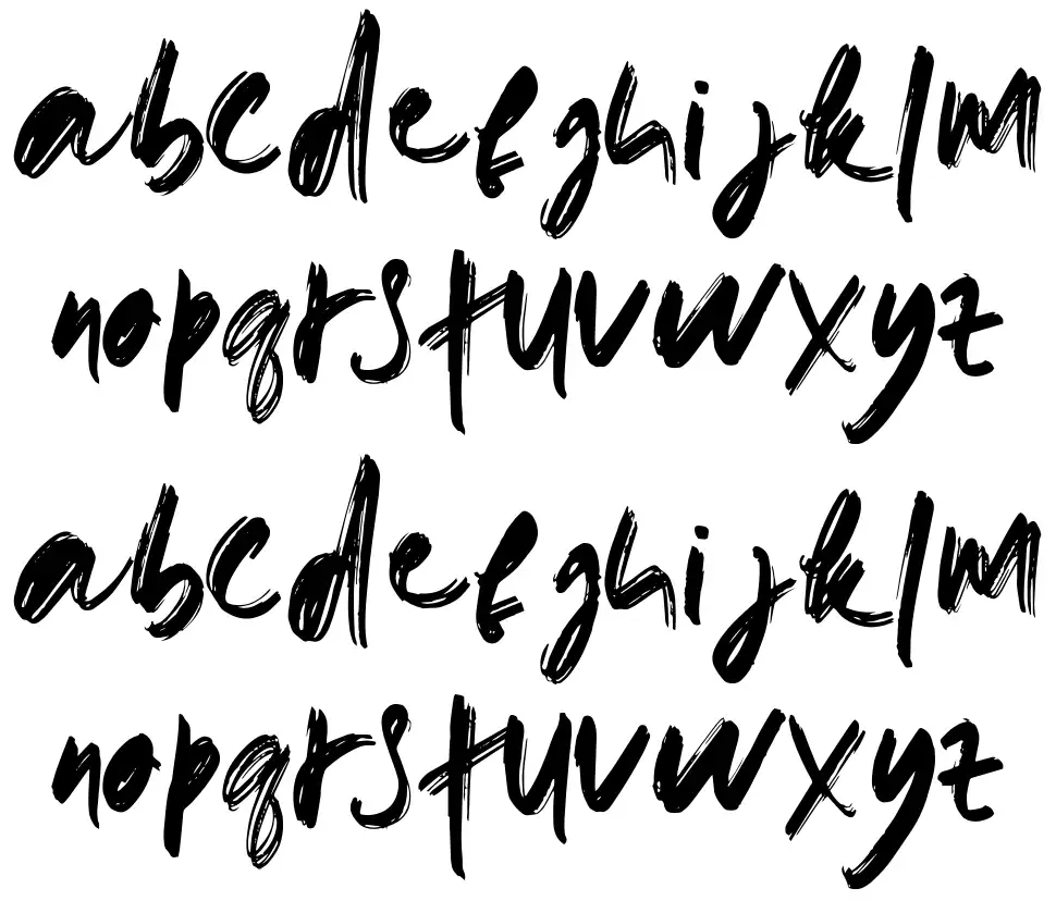 Doremi Brushfont specimens
