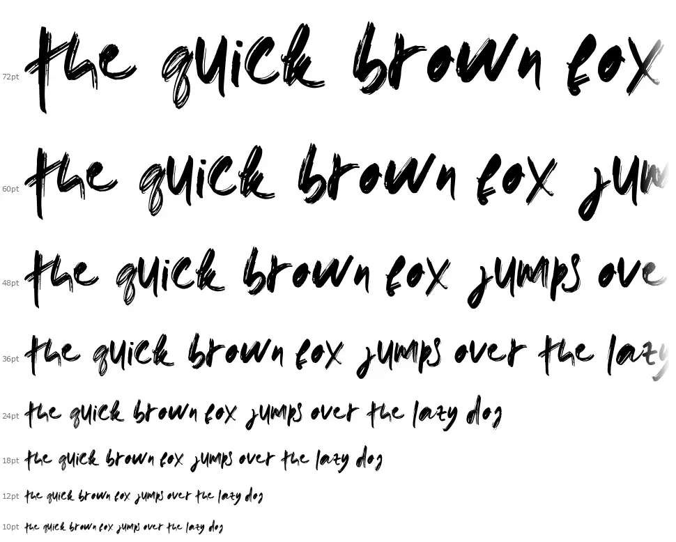 Doremi Brushfont waterfall