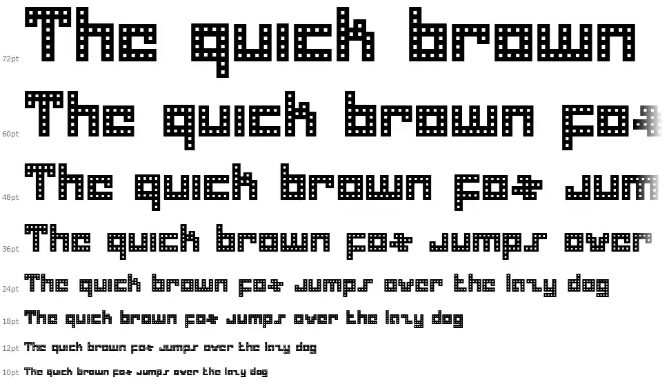 Drid Herder Bitmapfont waterfall