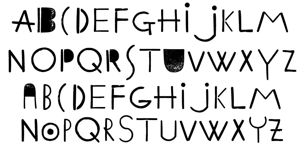 Ethnic ABCfont specimens
