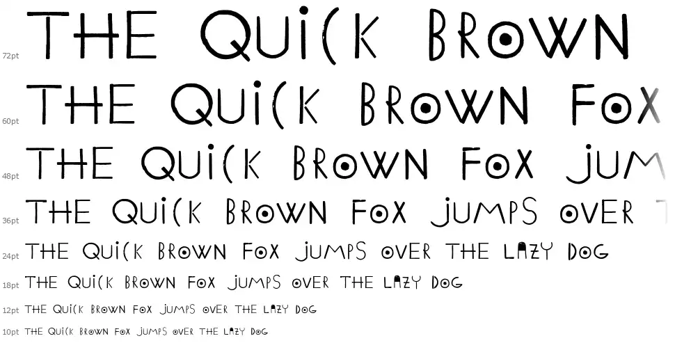 Ethnic ABCfont waterfall