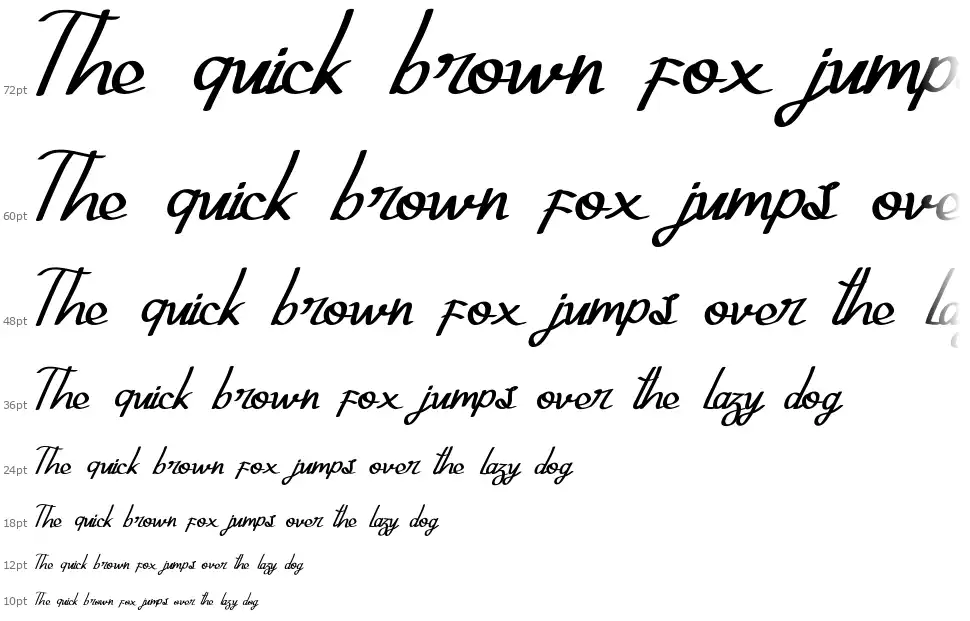 Exninja Caligraphyfont waterfall