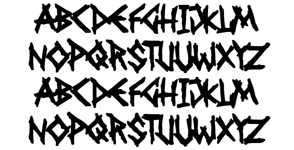 Falange Punkfont specimens