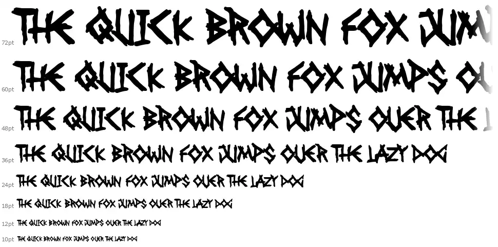 Falange Punkfont waterfall