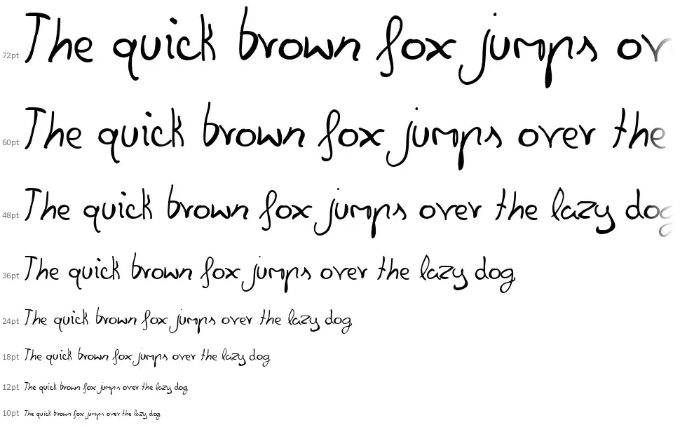 Felipe Scriptfont waterfall