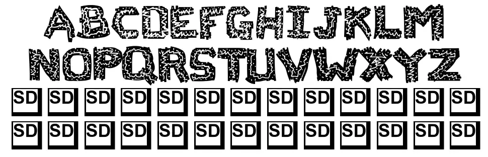 Flak Jacketfont specimens