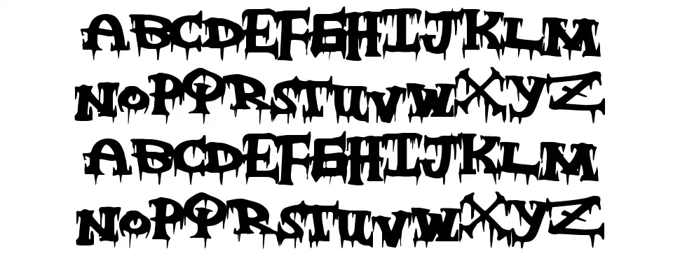 Freaky Nightfont specimens