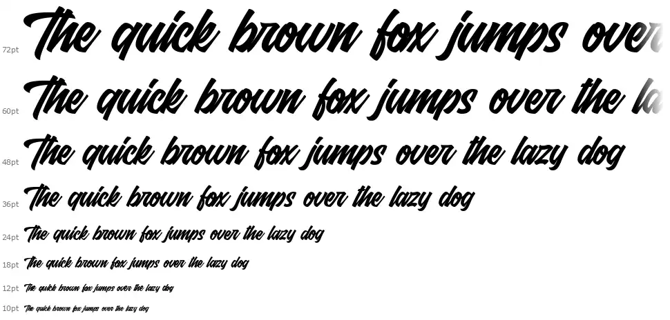 Fresty Scriptfont waterfall