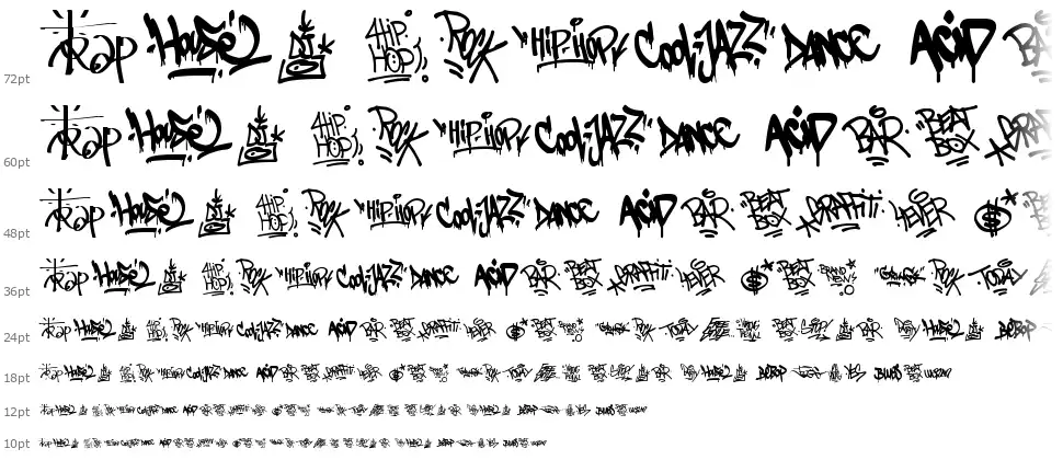 Graffiti Tagsfont waterfall