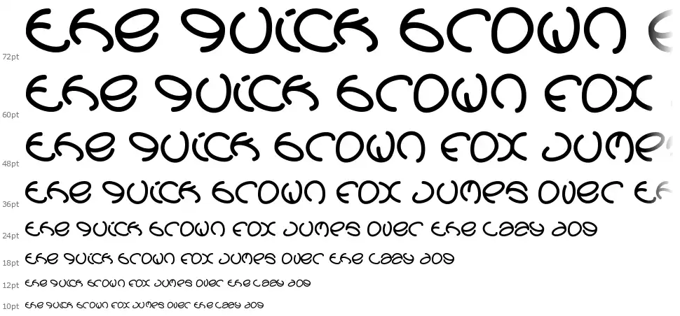 Graphic Dreamfont waterfall