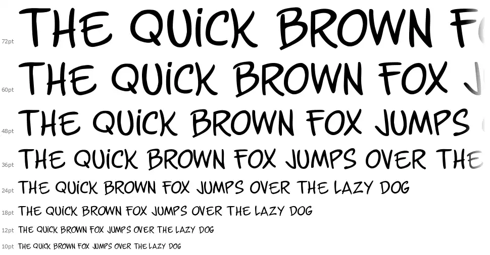 Guns n' Flash Comixfont waterfall