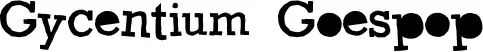 Gycentium Goespop