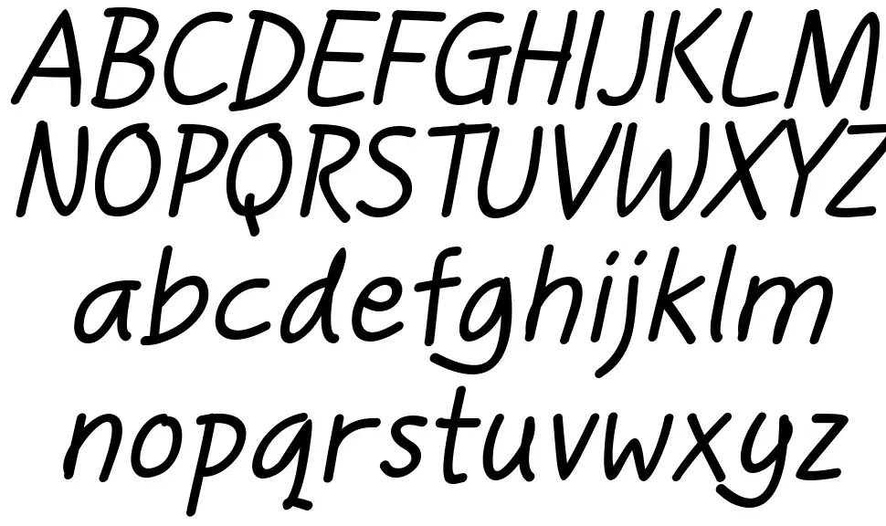 Handgleyfont specimens